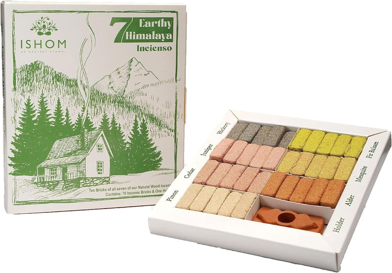 ISHOM 7 Earthy Himalaya Smudge Incense Bricks - iShom