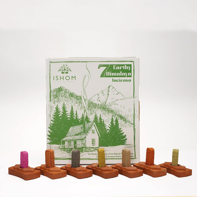 ISHOM 7 Earthy Himalaya Smudge Incense Bricks - iShom