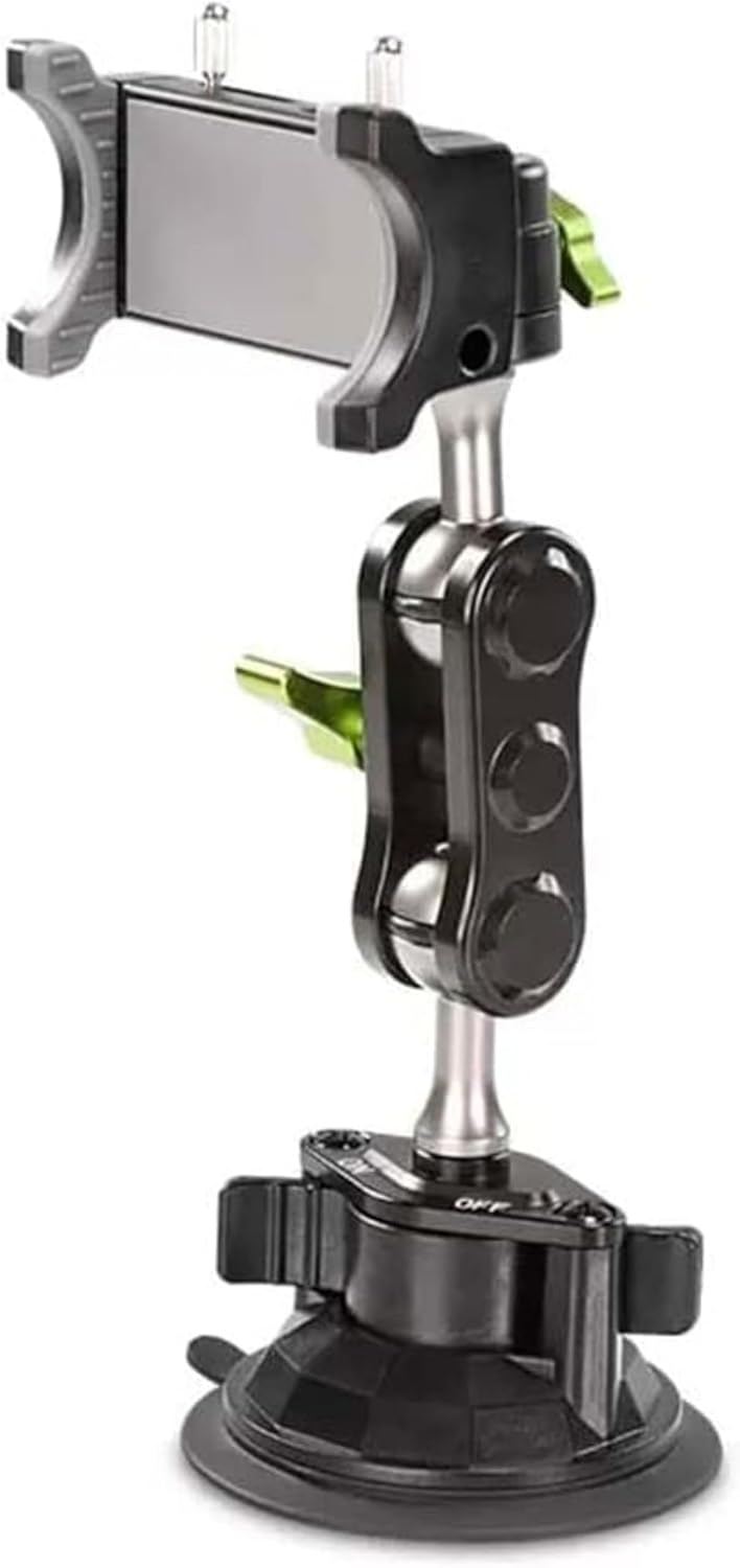 Ishom Universal Phone Holder Mount with Adjustable Telescopic Arm and 360 Rotation