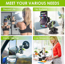 Ishom Universal Phone Holder Mount with Adjustable Telescopic Arm and 360 Rotation