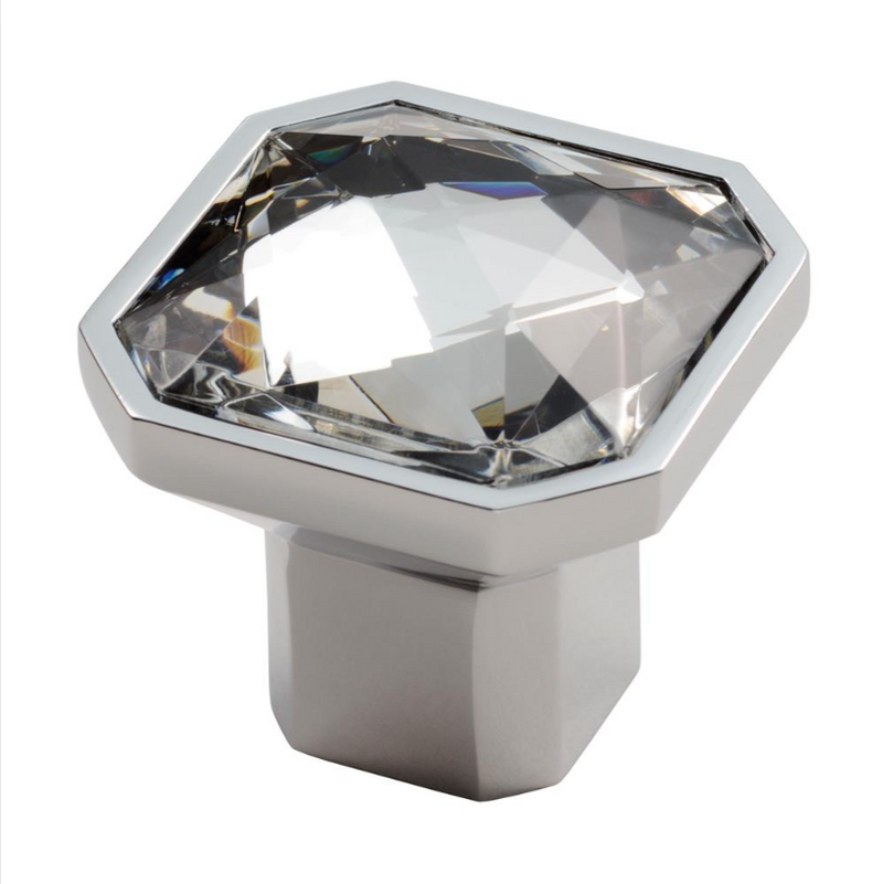 Carlisle Brass Square Crystal Knob 38mm - Polished Chrome - FTD790CCP