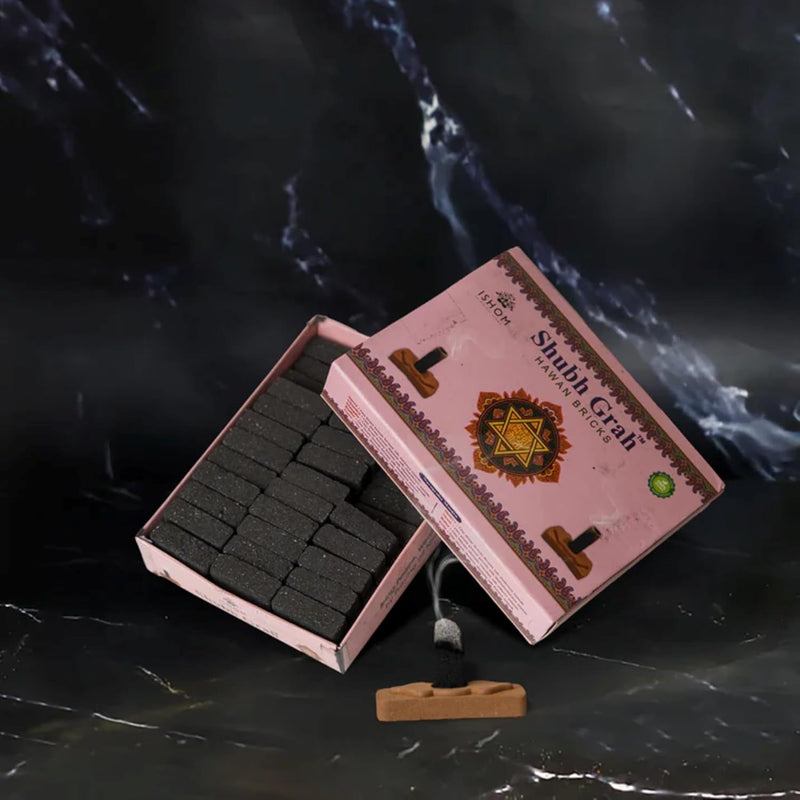 ISHOM Shubh Grah Hawan Bricks Natural Incense - iShom