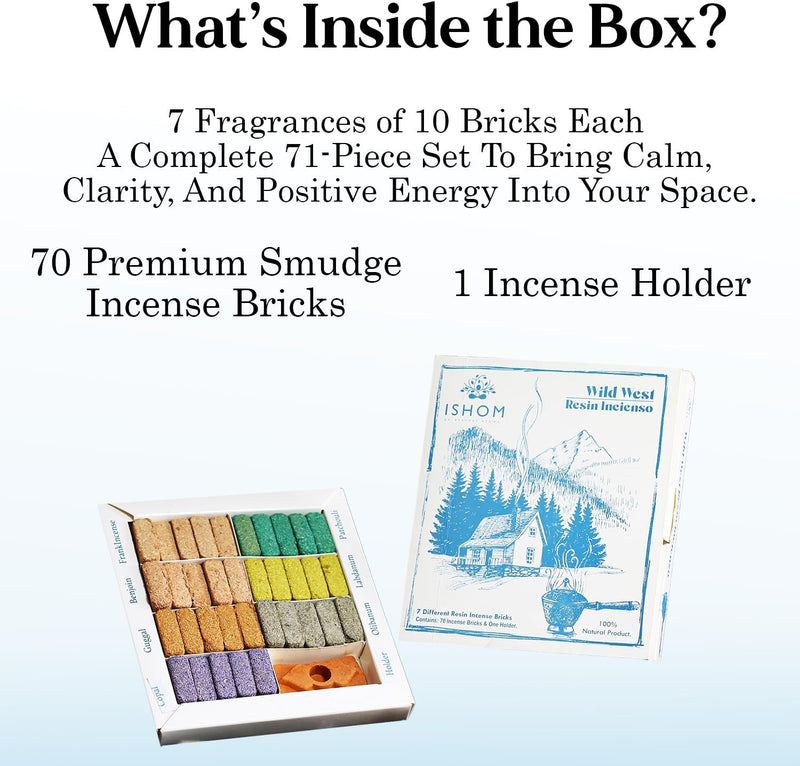ISHOM Wild West Smudge Incense Bricks - iShom